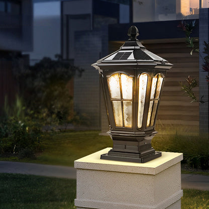 Solar Post Cap Light, Traditional Outdoor LED Pillar Light for Fence, Deck and Patio