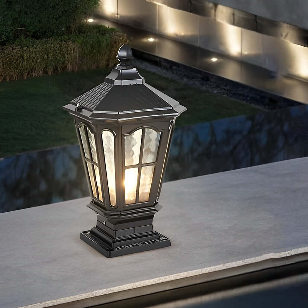 Solar Post Cap Light, Traditional Outdoor LED Pillar Light for Fence, Deck and Patio