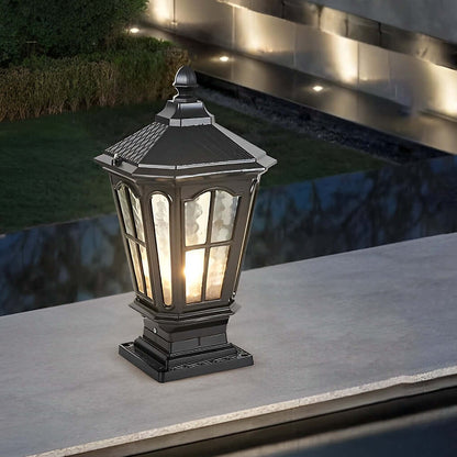 Solar Post Cap Light, Traditional Outdoor LED Pillar Light for Fence, Deck and Patio