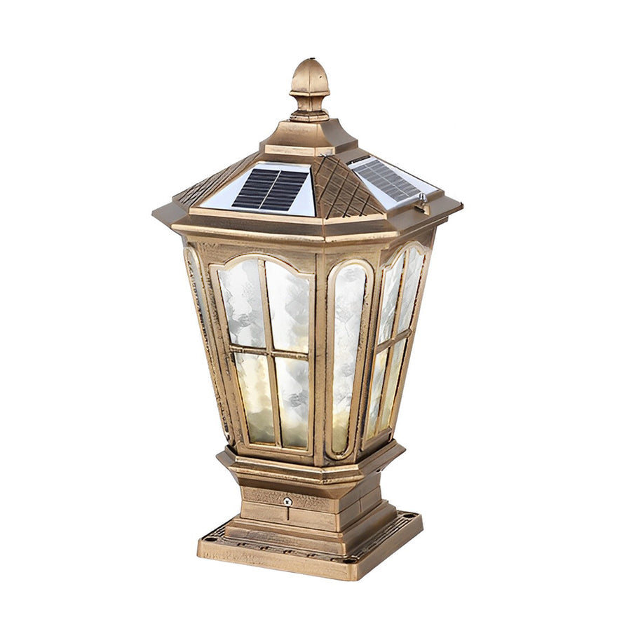 Solar Post Cap Light, Traditional Outdoor LED Pillar Light for Fence, Deck and Patio
