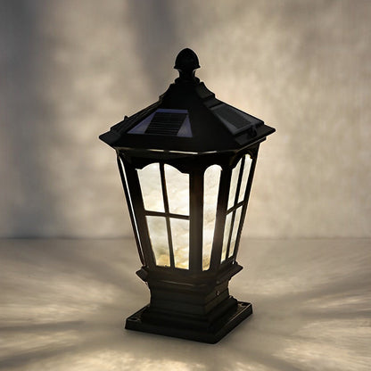 Solar Post Cap Light, Traditional Outdoor LED Pillar Light for Fence, Deck and Patio