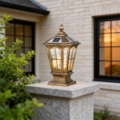 Solar Post Cap Light, Traditional Outdoor LED Pillar Light for Fence, Deck and Patio
