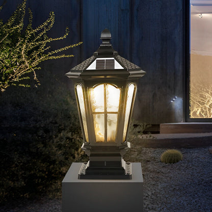Solar Post Cap Light, Traditional Outdoor LED Pillar Light for Fence, Deck and Patio