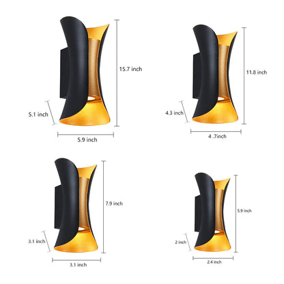 Modern Outdoor LED Wall Sconce, Waterproof Up and Down Light