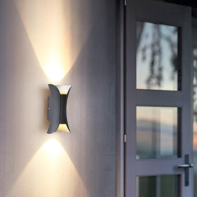 Modern Outdoor LED Wall Sconce, Waterproof Up and Down Light