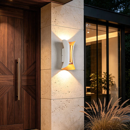 Modern Outdoor LED Wall Sconce, Waterproof Up and Down Light
