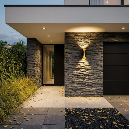 Modern Outdoor LED Wall Sconce, Waterproof Up and Down Light