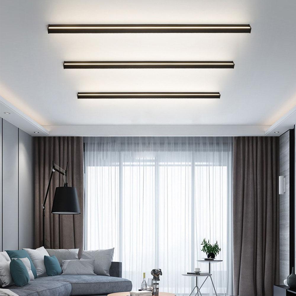 Linear Outdoor Wall Sconce Minimalist LED Black Lamp