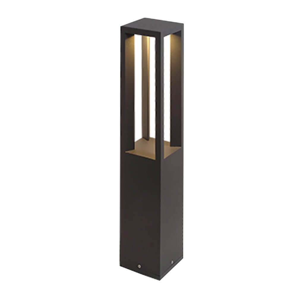 LED Bollard Path Lights, Modern Black Outdoor Landscape Lighting