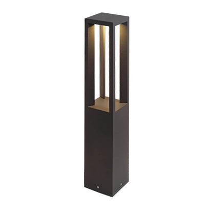 LED Bollard Path Lights, Modern Black Outdoor Landscape Lighting