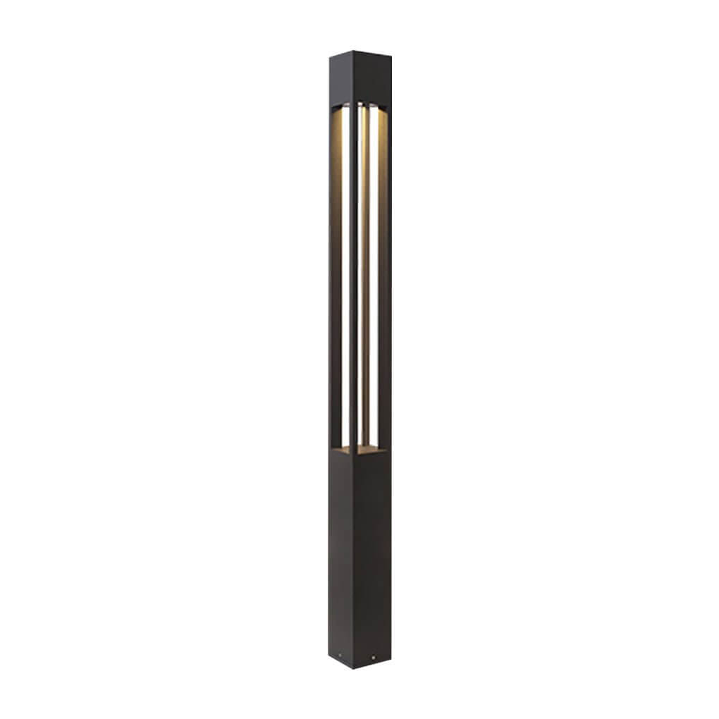 LED Bollard Path Lights, Modern Black Outdoor Landscape Lighting