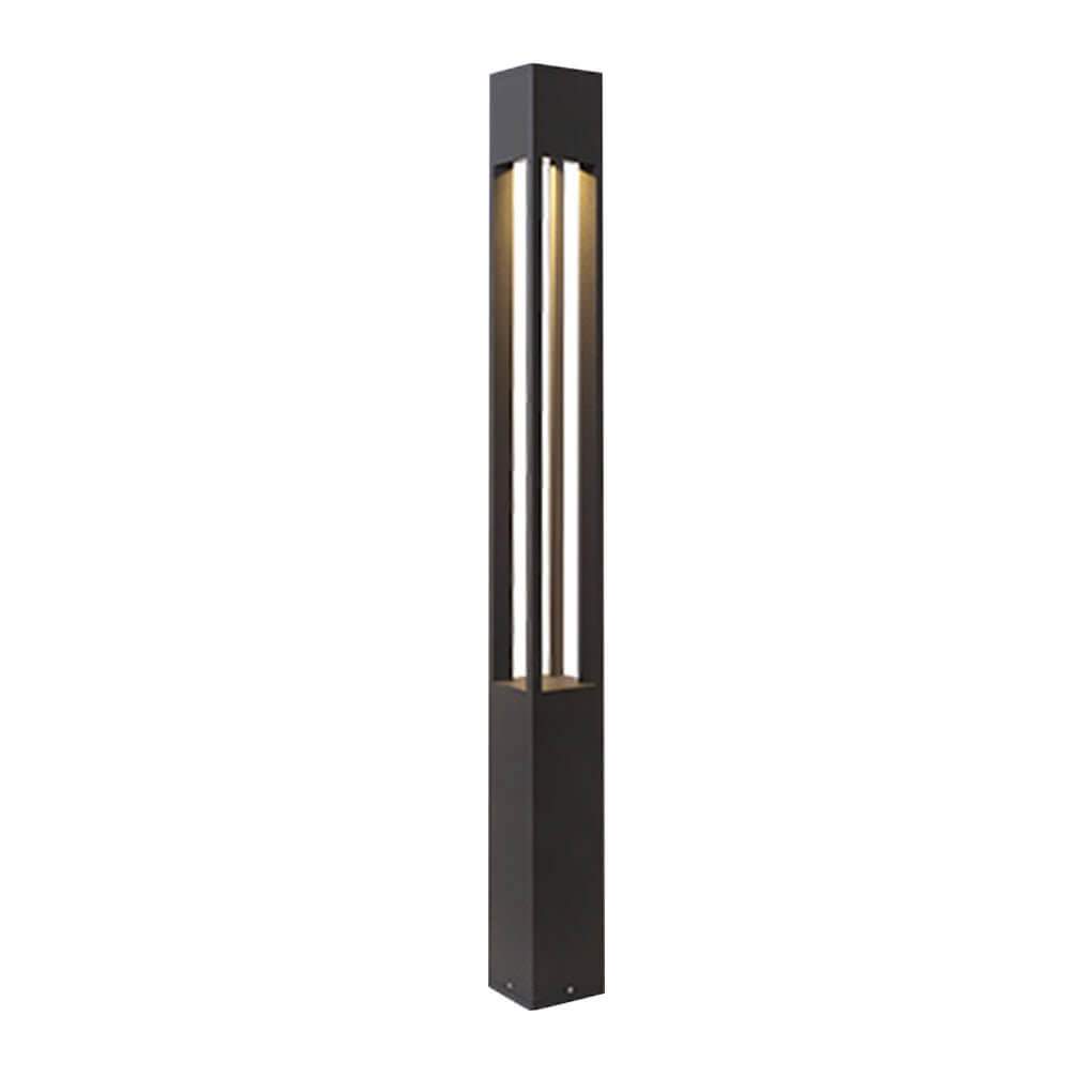 LED Bollard Path Lights, Modern Black Outdoor Landscape Lighting