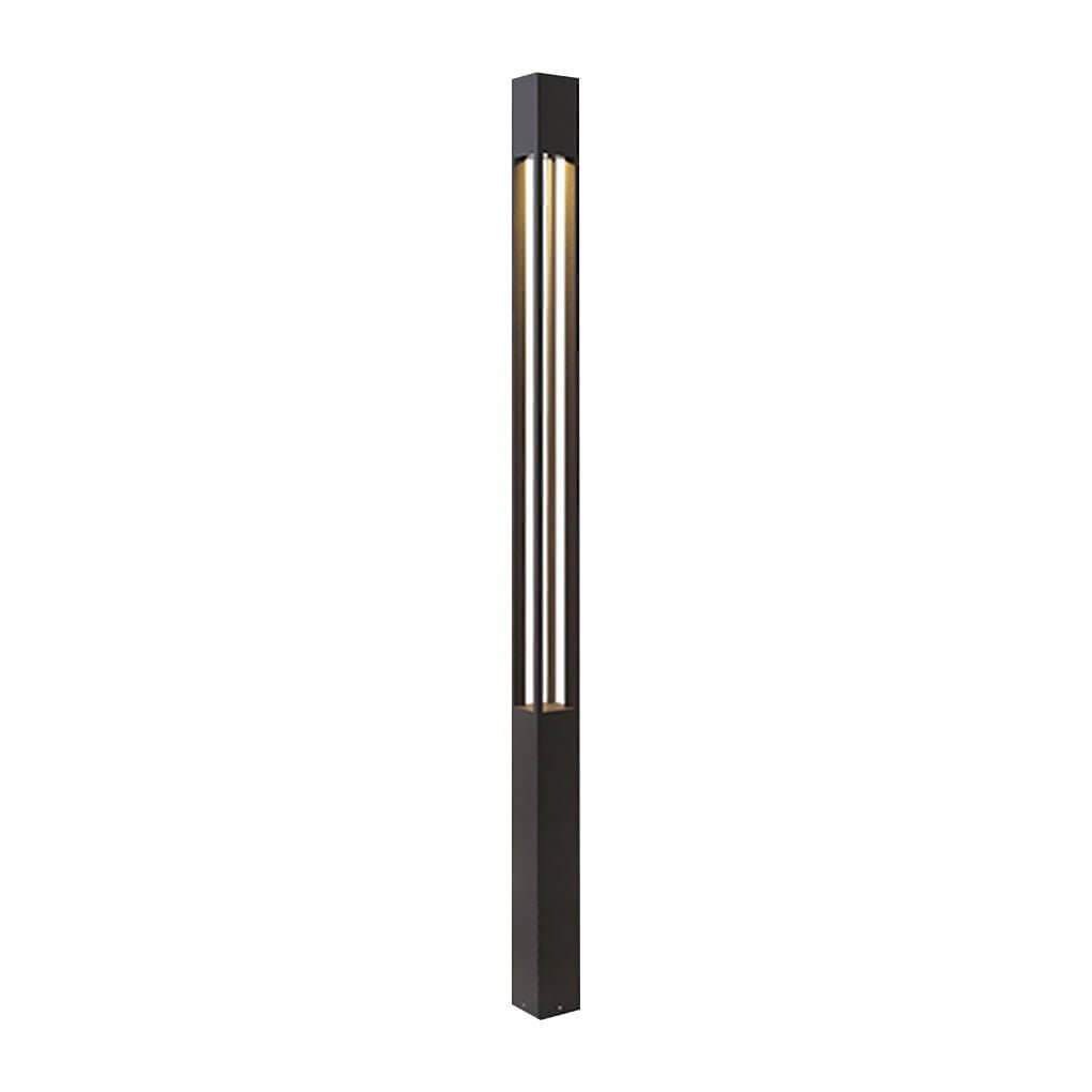 LED Bollard Path Lights, Modern Black Outdoor Landscape Lighting